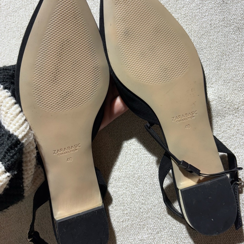 Black Slingback Flats - Picture 5 of 8